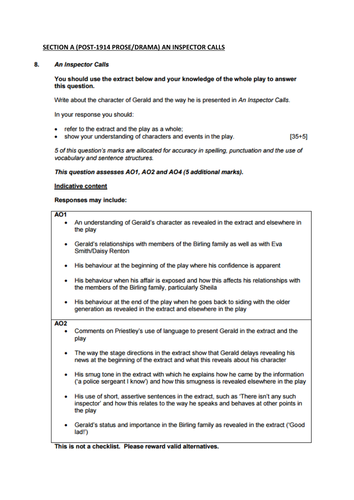Wjec Eduqas English Literature Component 2 Revision Session Teaching Resources