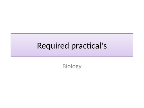 AQA Required Practical B1 Microscopy support ppt
