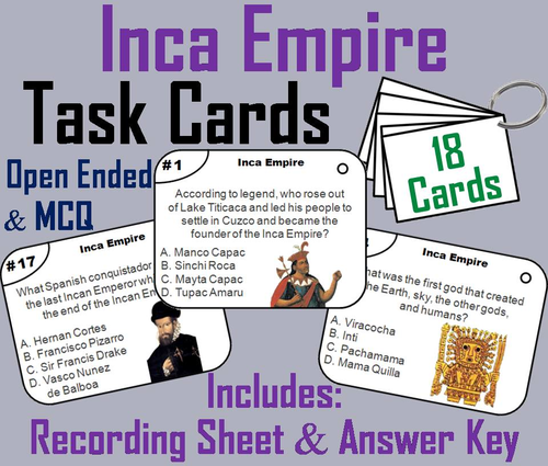 Inca Empire Task Cards