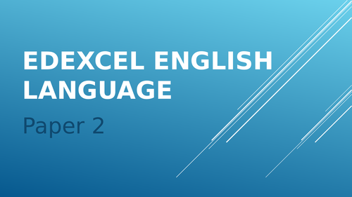 Edexcel English Language Paper 2(transactional writing)  revision presentation