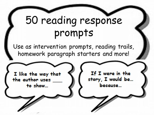 50 reading response prompts