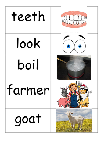Phase 3 picture-word match  (EYFS)