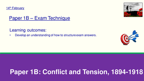 AQA GCSE History - Conflict and Tension 1894-1918 Revision