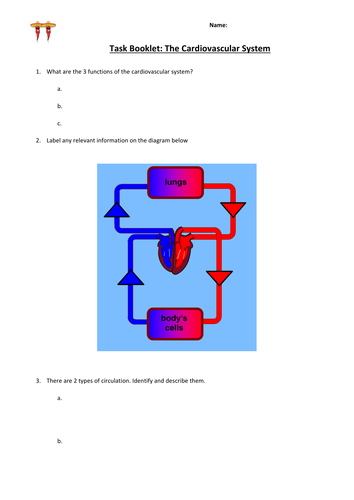 OCR GCSE PE (2016) - CARDIOVASCULAR SYSTEM WORKSHEET (MAPs/HAPs)