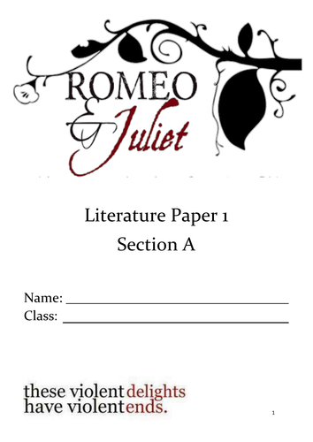 Romeo and Juliet Whole Play Booklet