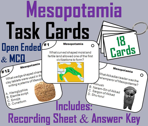 Ancient Mesopotamia Task Cards