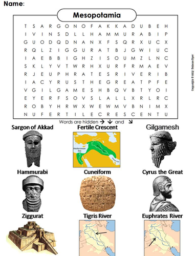 Mesopotamia Word Search