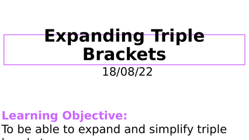 Expanding triple brackets