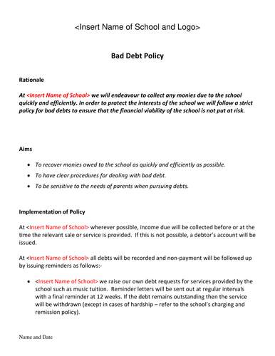 Administration and Finance Documentation and Policies