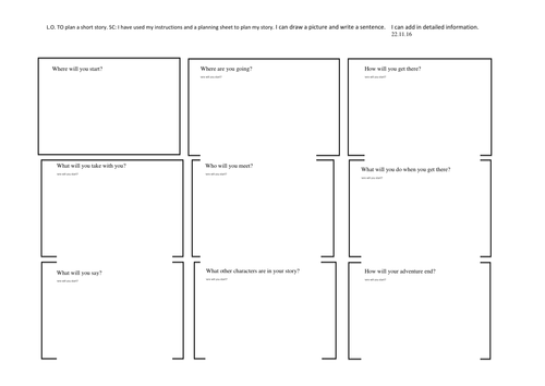 Whatever Next differentiated story planning