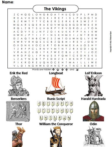 The Vikings Word Search