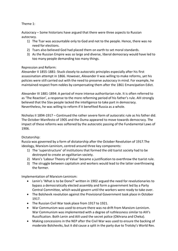 Russia 1855-1964 A Level History