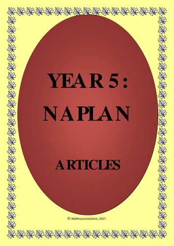 NAPLAN: Year 5 - Use of Articles