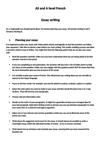 french a level essay grade boundaries