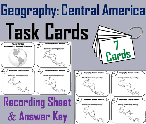 Central America Task Cards