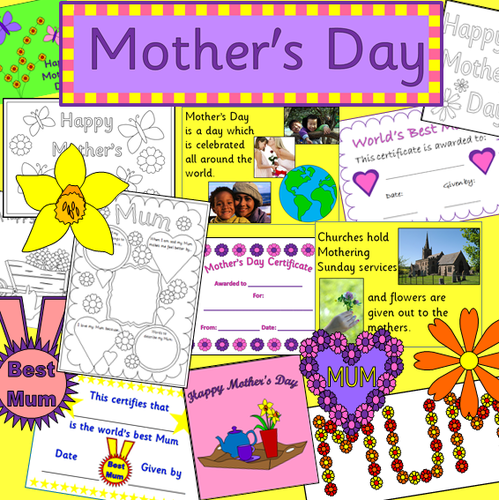 Mother's Day- activities, Assembly, display