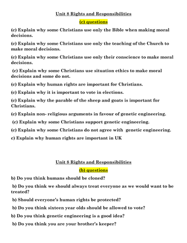 religious education past papers with answers pdf