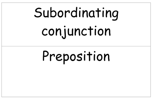 Year 6 SATs revision - SPG - Conjunctions