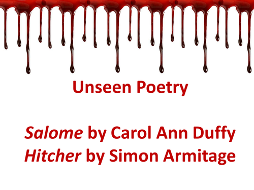 Comparing Unseen Poems - Salome and Hitcher