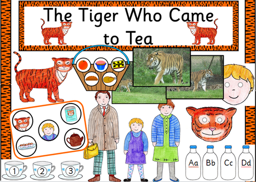 The Tiger who came to Tea story sack resources
