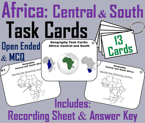 Central and South Africa Task Cards