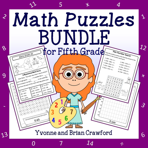 Math Puzzles Bundle 5th Grade Common Core Teaching Resources