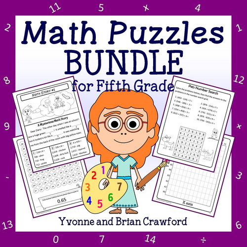 Math Puzzles Bundle - 5th Grade Common Core