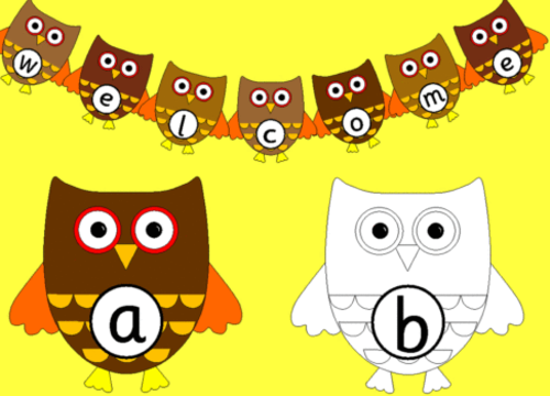 Owl Alphabet display