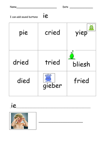 ie phoneme real and alien words