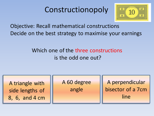 Constructions Enterprise Activity! Trading Game