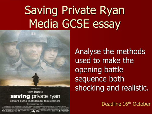 Saving Private Lesson. Analysing the opening. Full PowerPoint