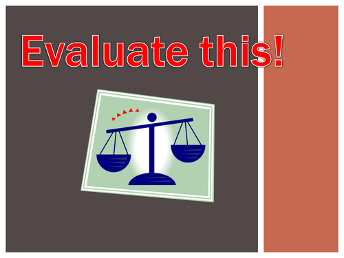 Evaluation revision for A level Economics