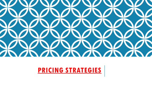 Pricing strategies for Economics A level