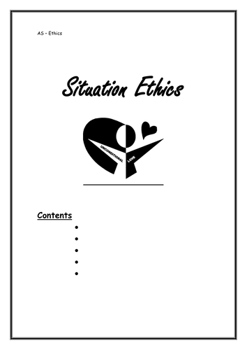 Situation Ethics Pupil Pack