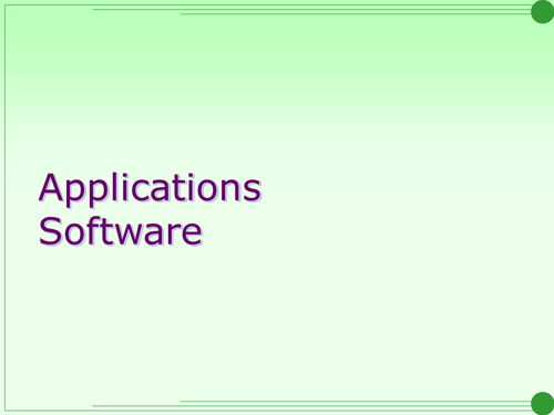 ICT Applications Software Part 3