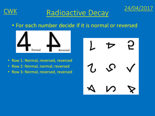 GCSE Physics - Radioactive decay lesson plan and presentation