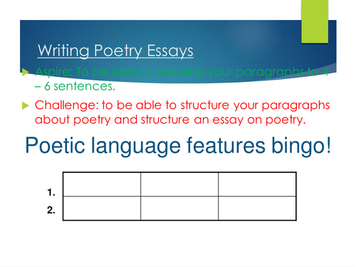 KS3 Victorian Romantic Poetry Assessment