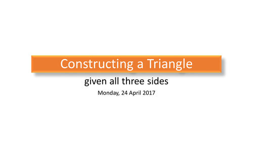 Constructing Triangles