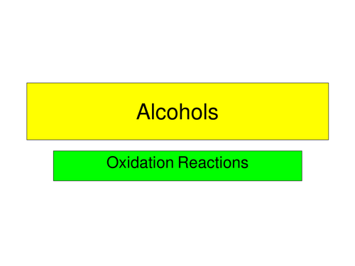 AS Chemistry Alcohols - Oxidation Products of Primary, Secondary and Tertiary Alcohols