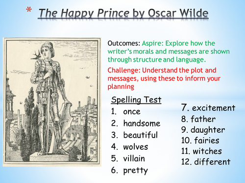 The Happy Prince - Oscar Wilde Reading Comprehension and Fairytale Structure