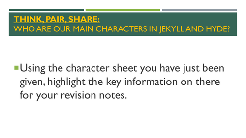 Jekyll and Hyde Revision Lessons for New Spec AQA English Lit Exam