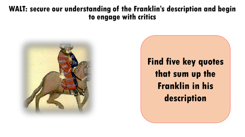 Chaucer : The Franklin's Tale : Analysis of his description