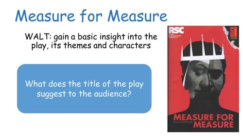 Measure for Measure : Shakespeare : Act 1, Scenes 1-4