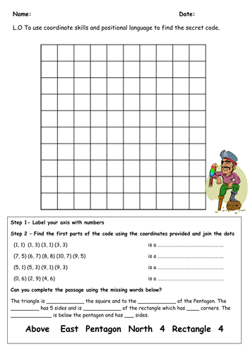 Coordinates, position and direction. PIRATES KS1