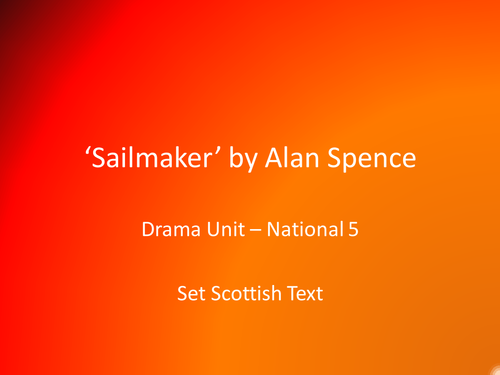 'Sailmaker' by Alan Spence