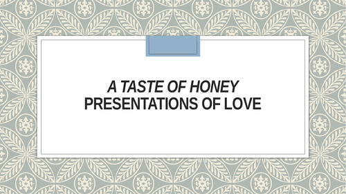Shelagh Delaney's 'A Taste of Honey' Act 2, Scene 2