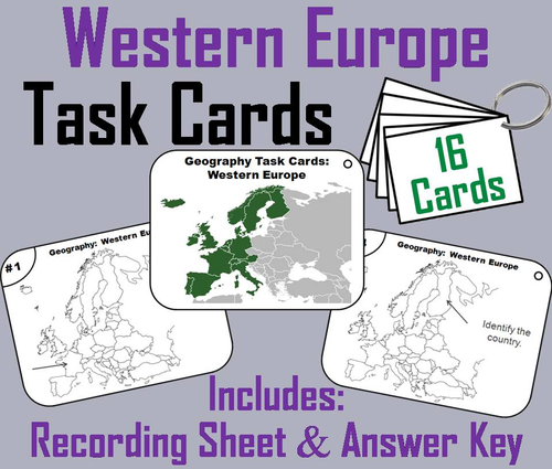 Western Europe Task Cards