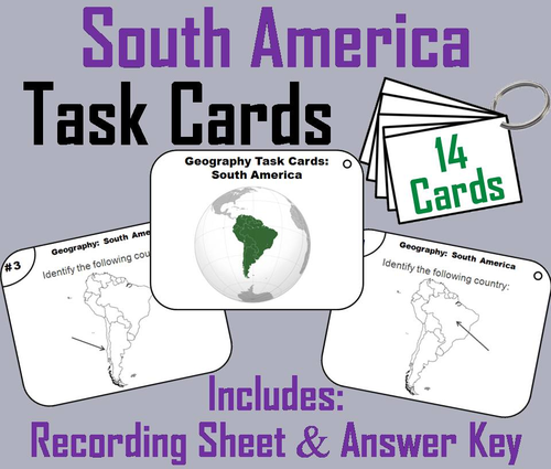 South America Task Cards