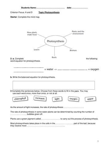 Photosynthesis