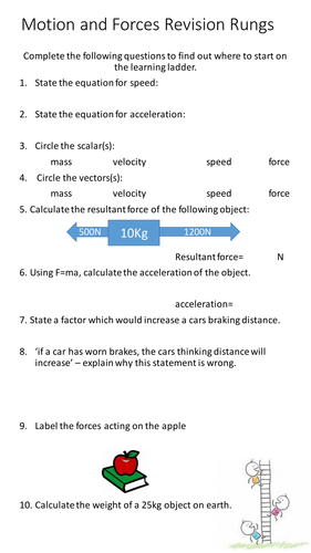 GCSE Motion and Forces revision